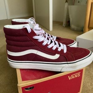 Vans burgundy high tops